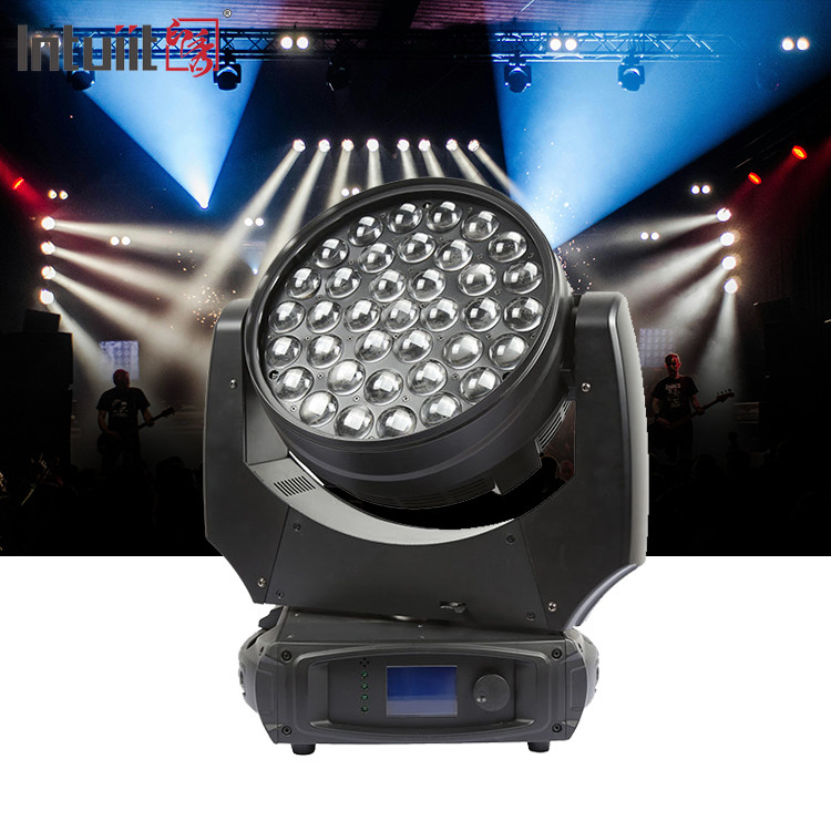 LED Wasch 37x10W Zoom Bühnenbeleuchtung DMX Strahlwasch Bewegliche Scheinwerfer