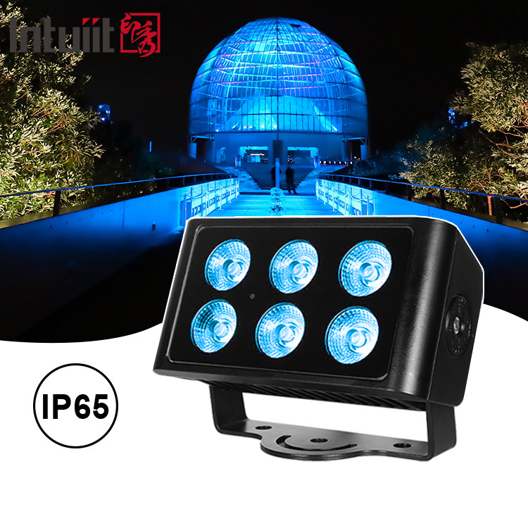 6x5W 4in1 RGBW LED DMX Wandwaschlampen IP65 Außen LED Stadtfarbenlicht Bühnenperformance DJ Party Licht