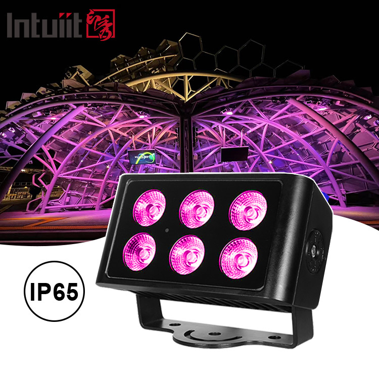 6x5W 4pcs LED-Perlen Außen quadratisch IP65 wasserdicht DMX Bühnenlicht Flutlicht RGBW 4 in 1