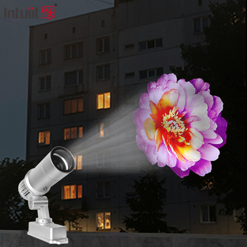 Außen 60W Custom Logo Gobo Bildprojektor IP65 Außen rotierende LED Werbeprojektor Licht