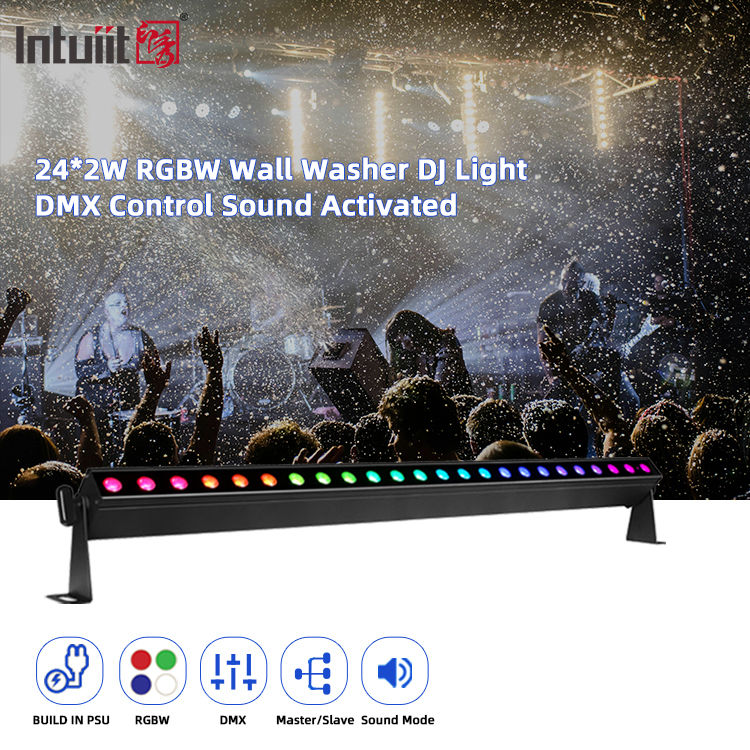 Sound Control 24 Stück * 2W DMX512 RGBW 4in1 Pixel Linear Bar LED Wall Washer Licht Professionelle Beleuchtung