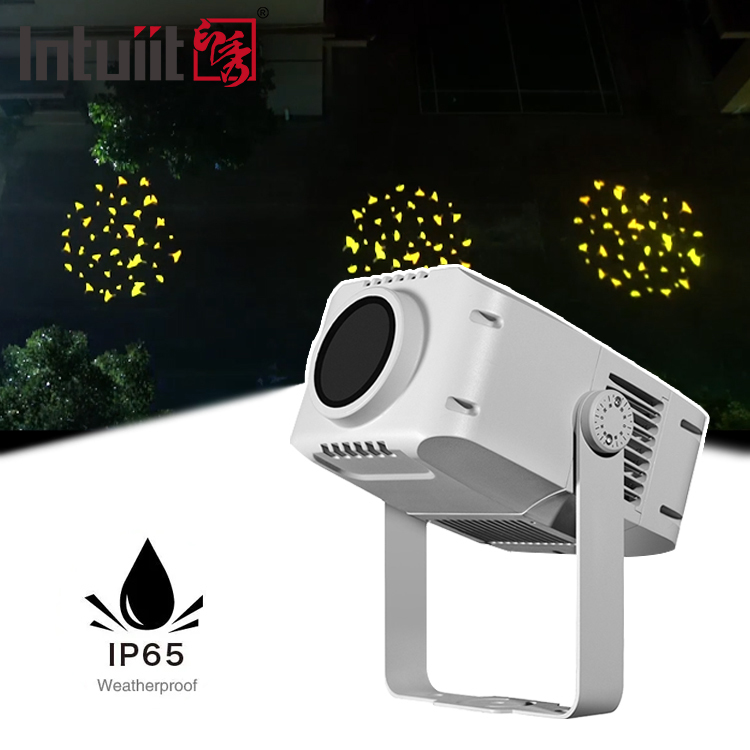 100W Kundenspezifischer Gobo-Projektor IP65 Hohe Helligkeit Werbung LED Outdoor Weihnachts-Gobo-Logo-Projektor Werbelichter