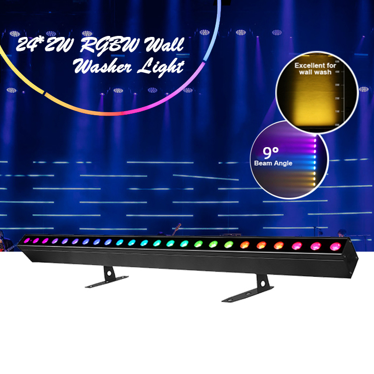 Wash Light IP20 DMX512 Advanced Smart Music Solution 24*2W RGBW LED-Leuchten Lineare Bar Wandfluter