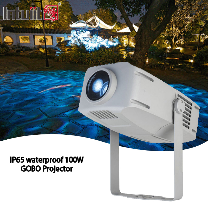 100W Outdoor Farbiges Wasser Gobo Projektor Nachtclub Disco-Effekt Licht Wasserdichte Landschaftslampe Licht Werbelicht