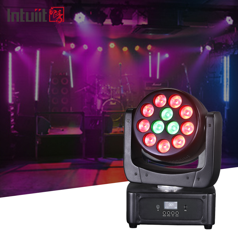 12x8W LED Moving Head Bühnenlicht Scheinwerfer RGBW Spotlight mit Soundaktivierung für Disco Club Party Bühnenshows
