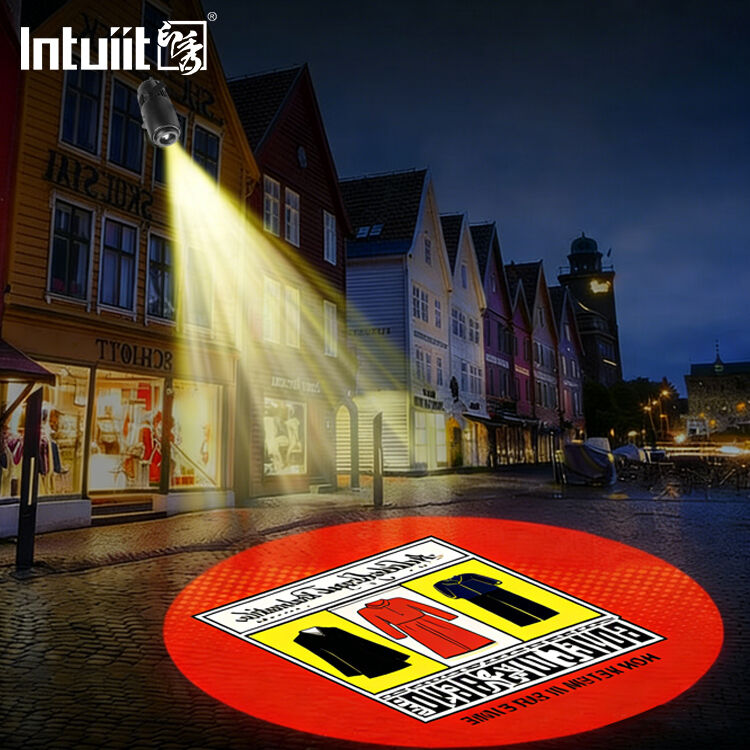 LED 60W Outdoor Wasserdicht IP65 Halloween Weihnachten LED Hochzeits-Rotations-Gobo-Projektor Benutzerdefinierte Logo-Schilder Werbelicht