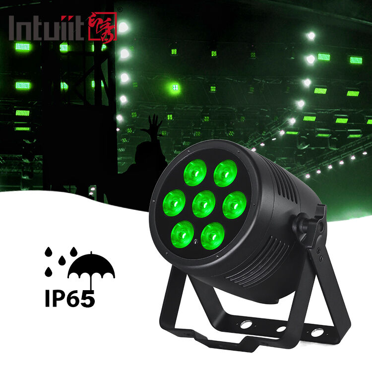 IP65 Wasserdichte professionelle Bühnen-DJ-Disco-Lichter 7 * 20W RGBWA UV 6in1 LED-Par-Scheinwerfer mit DMX512-Steuerung