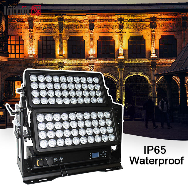 Outdoor LED 800W Stage Lighting Double Layer Strobe City Color Lighting Wall Wash LED Floodlight for Bar DJ Building Decoration IP65 DMX