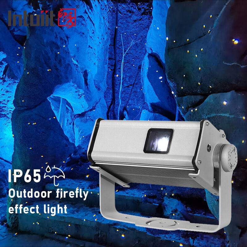 IP65 Wasserdicht 13W Außenfeuerfliegeffekt Lichtlaser Projektor Dynamische funkelnde Sternenhimmellampe für Park Wald Landschaftsdekoration