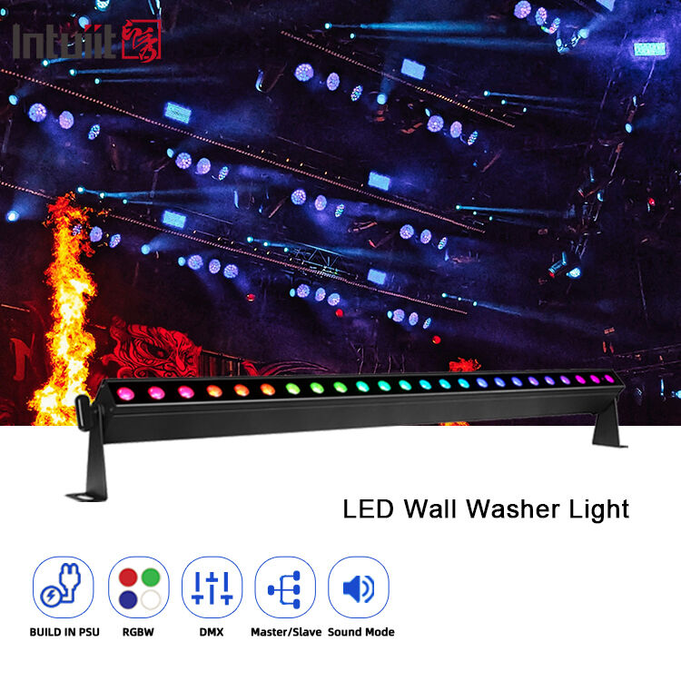 Profi 9 Grad Schmalstrahl LED Wand Waschmaschine 24x2W RGBW 4in1 DMX512 Indoor Linear Wash Light Bar für die Bühne Veranstaltung