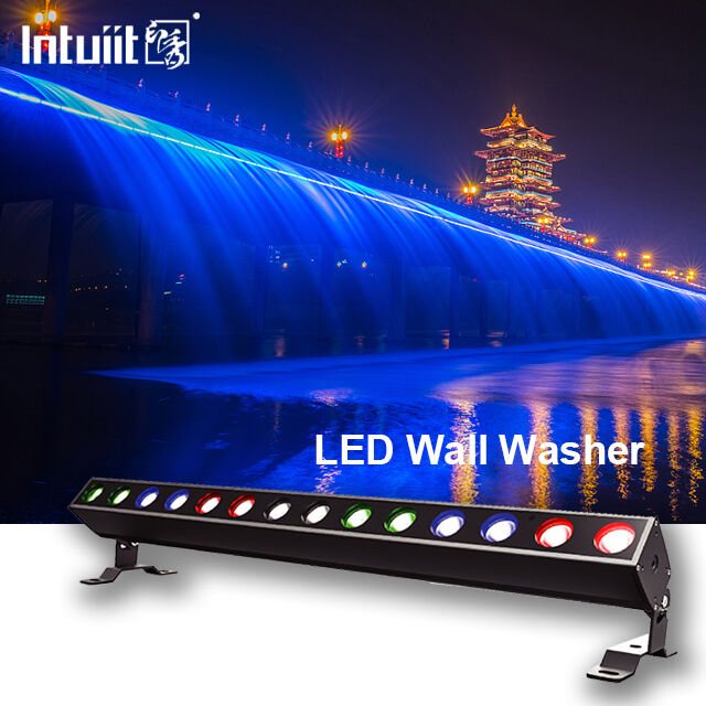 140W RGBW 4in1 IP65 Wasserdichtes LED-Linear-Wandspüler 14x10W DMX512/RDM Stadtfarbe Gebäudebeleuchtung