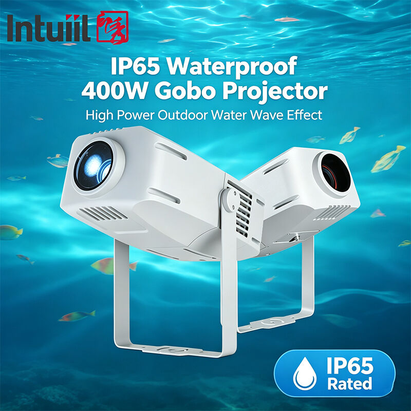 400W IP65 Wasserwellen-Projektorlicht — LED DMX512 Outdoor Dynamischer Ripple-Effekt für Gebäude, Pool & Bühne