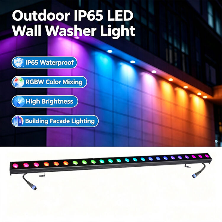 2x24W RGBW 4-in-1 IP65 Outdoor LED Linear Wall Washer — DMX512 Wasserdichtes Wash Light für Gebäude, Brücken & Landschaft