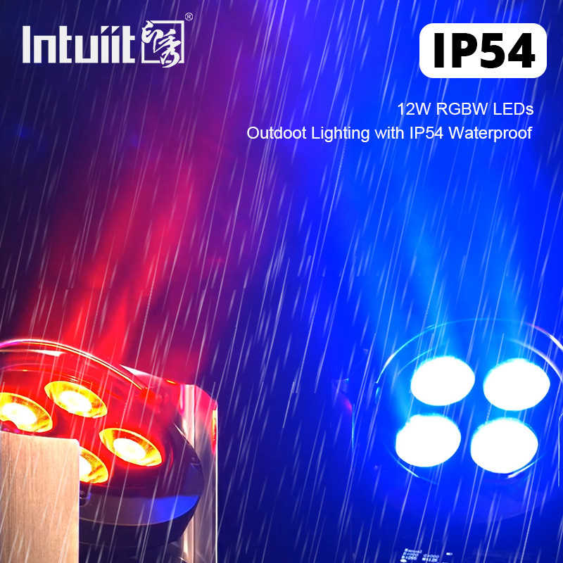 batteriebetriebenes LED Stadium 4x12w RGBW beleuchtet Fernsteuerungs-Wifi führte Gleichheits-Lichter