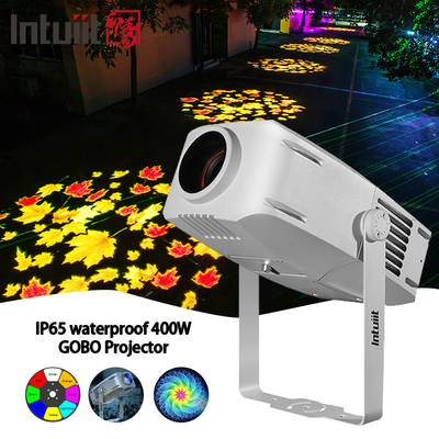Custom 400W Outdoor IP65 wasserdicht rotierende Werbebildprojektionslampe Gobo Shop Logo Projektor