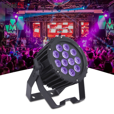 Professionelle 12pcs 4in1 12x3W LED Outdoor Par Can Light Bühnenbeleuchtung RGBW Aluminiumlegierung DJ Waschpar Nachtclublicht