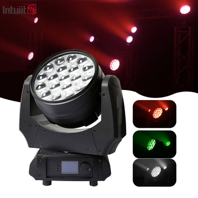 19x15w Rgbw 4in1 Led Bewegungskopf Zoom Wasch Bühnenbeleuchtung Lichtstrahl Led Bewegungskopflicht