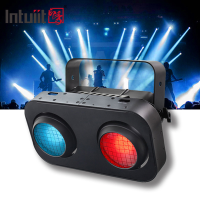 Dmx512 Strobe Bernstein Warmweiß 2x90W 2 Augen Led Publikum Blinder Licht Led Cob Blinder