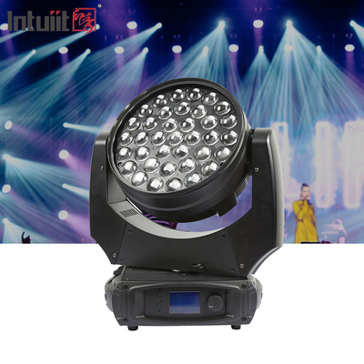 Led-Wäsche 37pcs 10w rgbw zoom 37x10 led-bewegliche Kopf-Zoom-Wäsche bewegliche Kopf-Dj-Disco-Bühnenbeleuchtung