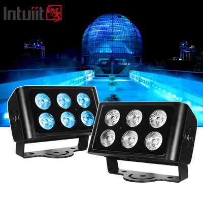 6x5W Außenlicht IP65 Quadrat DMX RGBW LED Flutlicht für Gebäudefassade LED Wandspüler Flutlicht