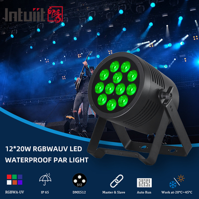 IP65 LED Par Scheinwerfer Wasserdicht IP65-zertifiziert Outdoor 12x20W RGBWA-UV 6in1 Bühnenlicht DMX512