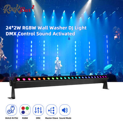 24*2W RGBW 4in1 Led Wandspülbar Tonmodus Dj Hochzeit Stadt Veranstaltungen Bühne Led Waschlicht