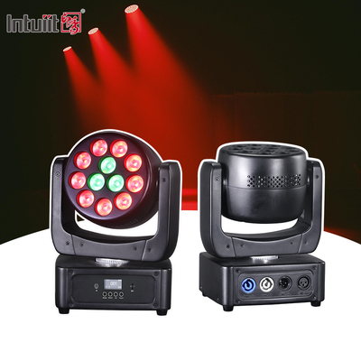 Moving Head Lichter 12 * 8W LED Bühnenbeleuchtung RGBW DJ Beleuchtung DMX 512 Soundaktivierung für Veranstaltungen Partys Hochzeit Kirche Live Band Show