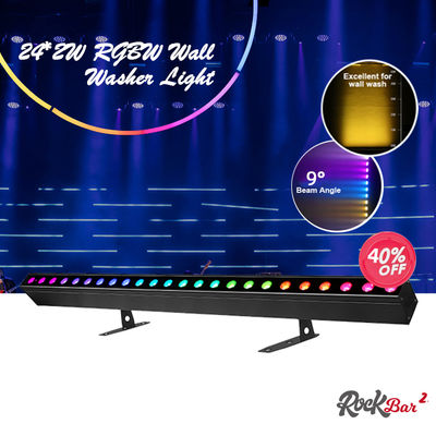Wash Light IP20 DMX512 Advanced Smart Music Solution 24*2W RGBW LED-Leuchten Lineare Bar Wandfluter