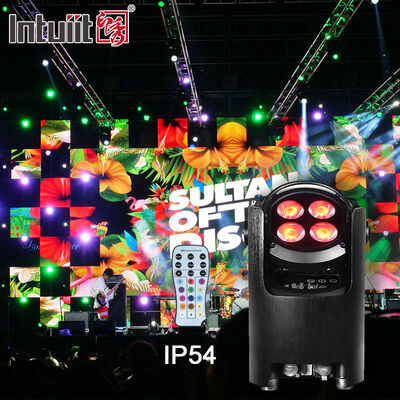 Professionelle IP54 Wireless DMX Batterie LED Par Light 4*12W RGBW 4-in-1 - Fernbedienung Hochzeitsbeleuchtung