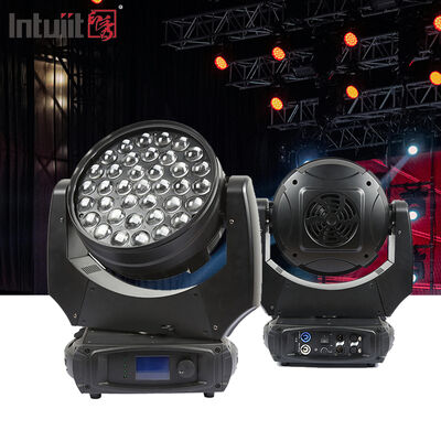 Professionelle 37x10W RGBW 4in1 LED Zoom Wasch bewegliche Kopfbeleuchtung DMX512 Bühnenbeleuchtung für DJ Disco Veranstaltung Hochzeitsparty Show