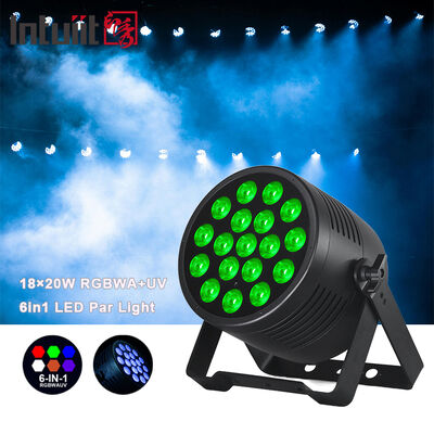 Außen IP65 Wasserdicht LED Par Licht 18x20W RGBWA UV 6in1 professionelle Bühnenwaschen Beleuchtung DMX DJ Kann für Veranstaltungen Stadion Club