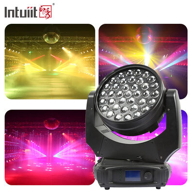 37x10W 4in1 RGBW LED Bewegt Kopf Zoom Waschlicht DMX512 professionelle Bühnenausrüstung für Nachtclub Hochzeitsbar