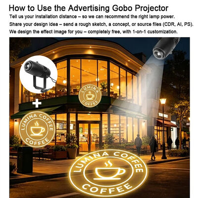 Custom Logo Projektor Licht Außenwasserdicht Gobo Projektor 60W LED Werbebeleuchtung für die Unternehmensmarke