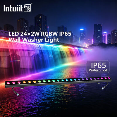 LED-Wandspüler für den Außenbereich 24x2W RGBW 4in1 IP65 Wasserdicht DMX512 Linearwasch für Gebäudefassade Landschaftsbrücke Bühnenbeleuchtung
