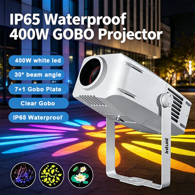 400W Logo Gobo Projector Light — IP65 Outdoor DMX512 Custom Pattern Projection for Advertising, Building & Events