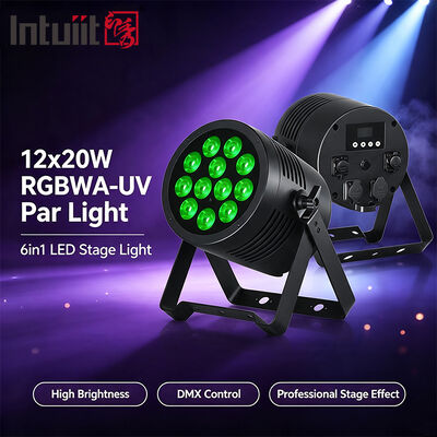 12*20W RGBWA+UV 6in1 LED Par Licht IP65 Outdoor Wasserdicht DMX512 Bühne Uplighting für Hochzeit DJ Party