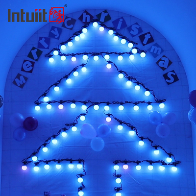 15M Stadiums-Licht-wasserdichtes Garten-Weihnachtsfest-Patio-Dekorations-Ketten-Licht der 20 Pixel-Birnen-LED