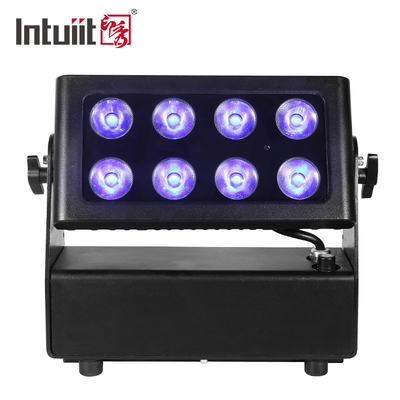Wasserdichte Waschmaschine im Freien 8*15W 4 der Wand-IP65 in 1 geführte Batterie-Wand-Stadiums-Licht RGBW
