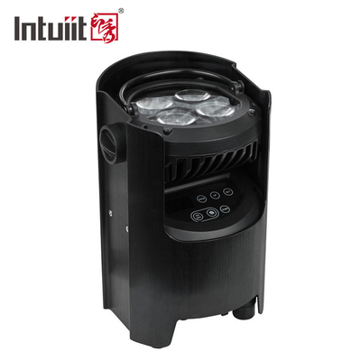 Wieder aufladbares drahtloses LED Gleichheits-Licht im Freien batteriebetriebene 4 DMX in 1 RGBWAUV 4*12W mit IR-Prüfer